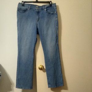 Levis Classic Bootcut (Size 16) with Embroidered Flower Design